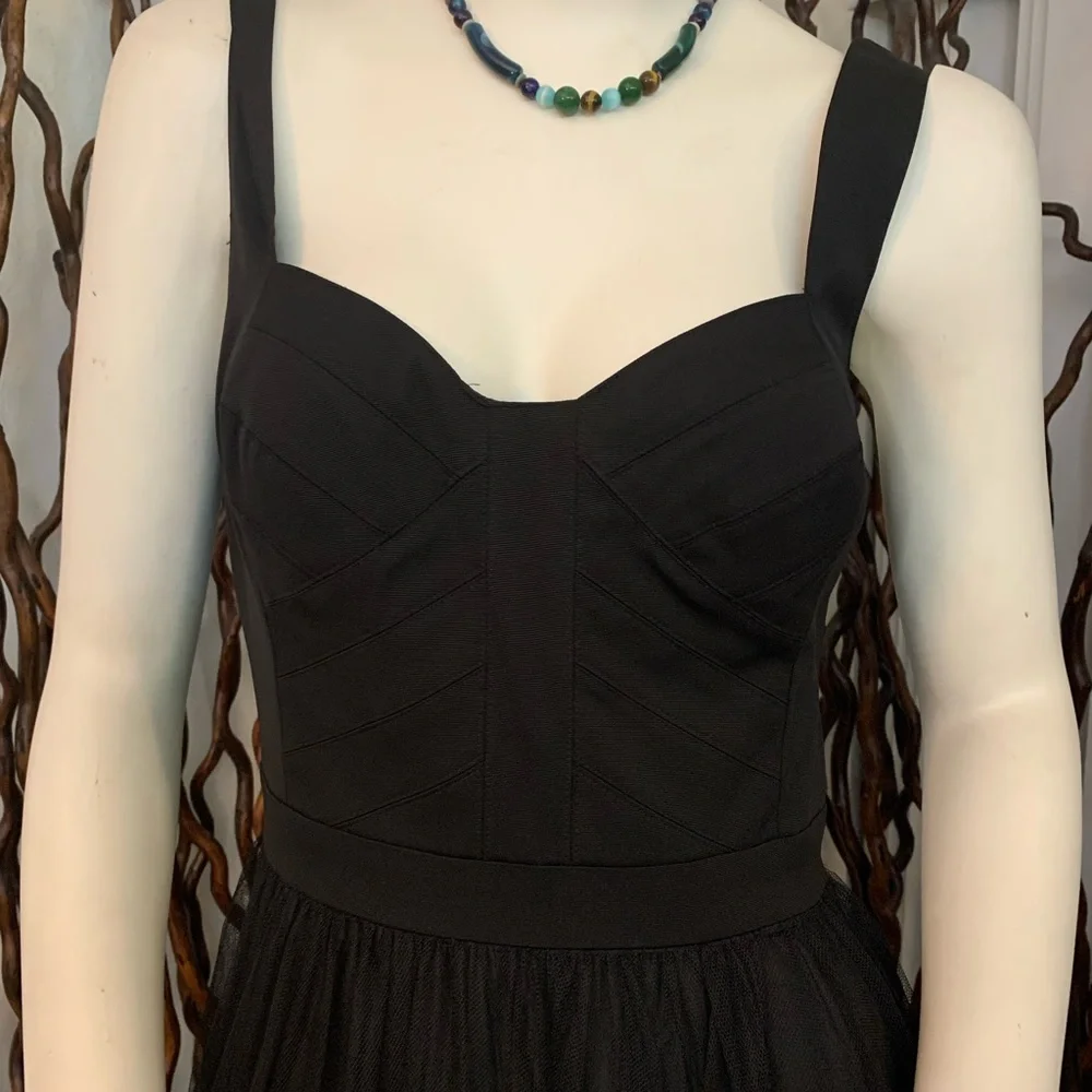 New Aidan Mattox Gorgeous Black Tie Dress - Picture 3 of 11